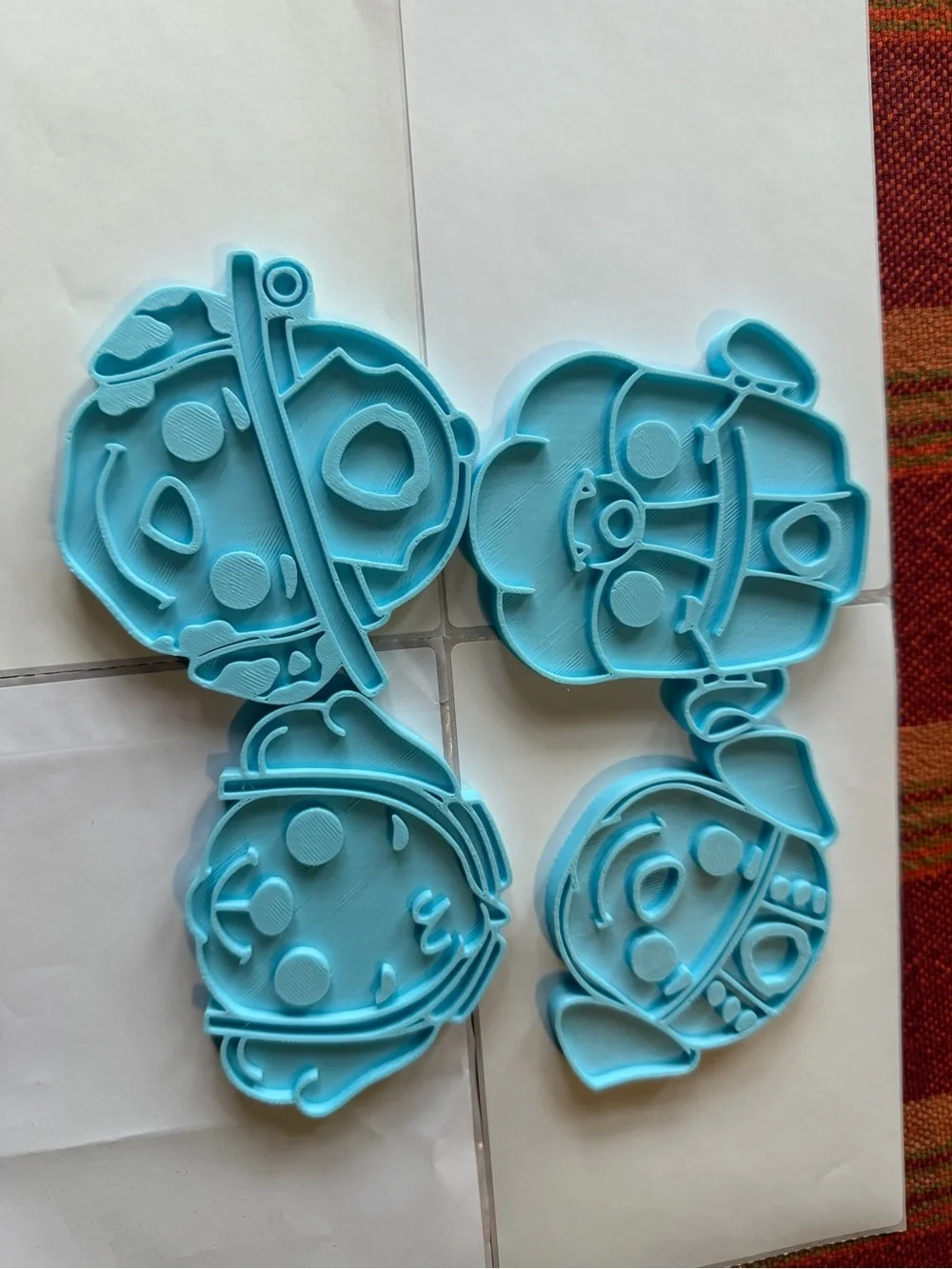 3D Printed PAW Patrol Cookie Cutter Set Chase Marshall Skye Rubble Handmade 4pc